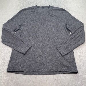 Lululemon Athletic Shirt Men's Size XL Gray Crew Neck Long Sleeve LM3ANASZ40418